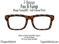 Fox & Fungi - Woodland Fox + Mushroom Pattern Metal Magnetic Eyewear Topper for Pair Eyewear Top Frames - Cottagecore