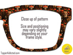 Fox & Fungi - Woodland Fox + Mushroom Pattern Metal Magnetic Eyewear Topper for Pair Eyewear Top Frames - Cottagecore