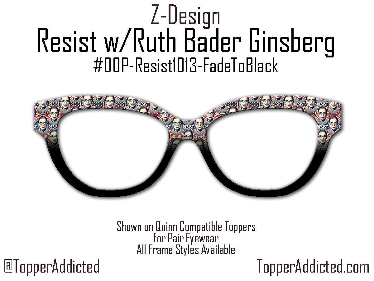 RBG "Resist" Glasses Topper | Ruth Bader Ginsburg Tribute for Pair Eyewear