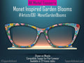 Monet Garden Bloom Metal Magnetic Toppers for Pair Eyewear – Impressionist Floral Design | Fast Shipping - lightweight and beautiful