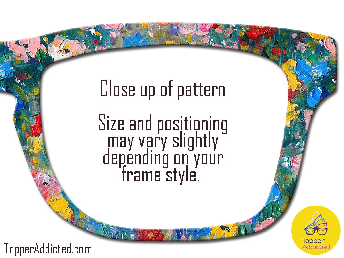 Monet Garden Bloom Metal Magnetic Toppers for Pair Eyewear – Impressionist Floral Design | Fast Shipping - lightweight and beautiful