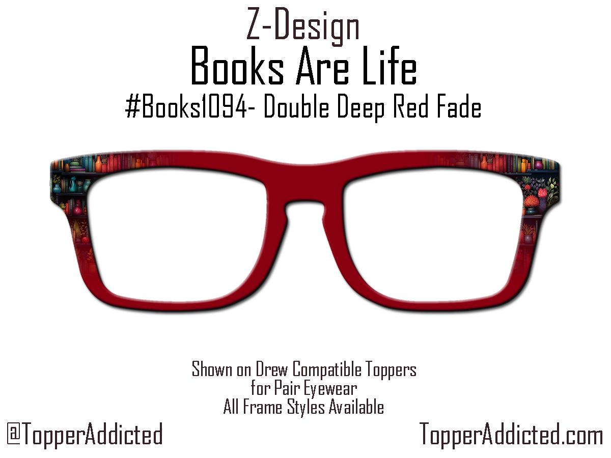 Books Are Life! – Magnetic Glasses Topper for Pair Eyewear | Book Lovers or Library Books Design. Fast Shipping from Texas Love to read.