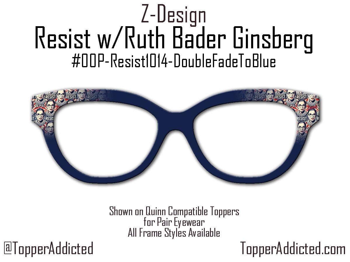 RBG "Resist" Glasses Topper | Ruth Bader Ginsburg Tribute for Pair Eyewear