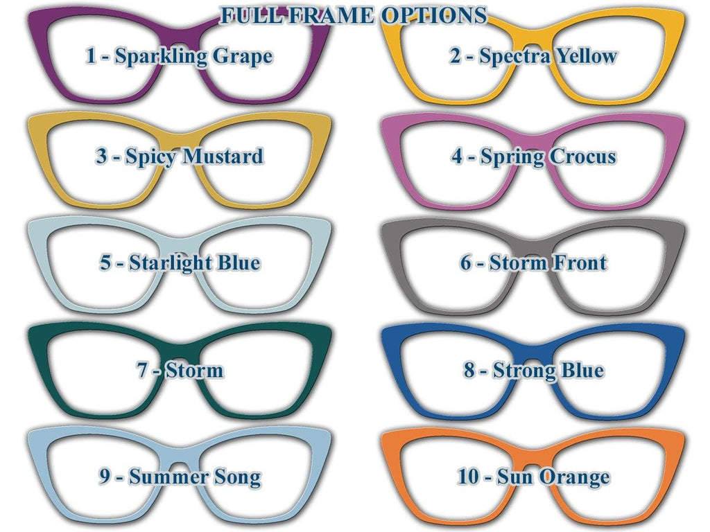 Solid Color Topper Collection – 20 Bold & Fashionable Options + Choose Your Own with a Custom Hex Code! Pair Eyewear Compatible