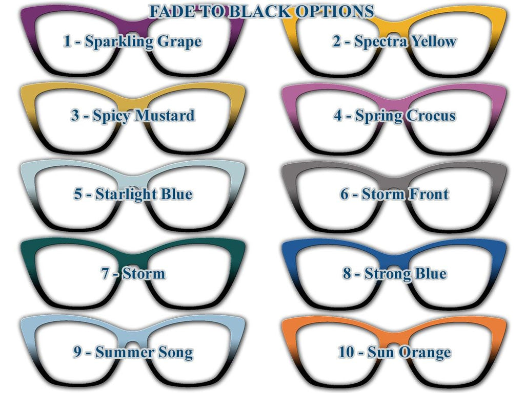 Solid Color Fades Topper Collection – 20 Bold & Fashionable Options + Choose Your Own with a Custom Hex Code! Pair Eyewear Compatible