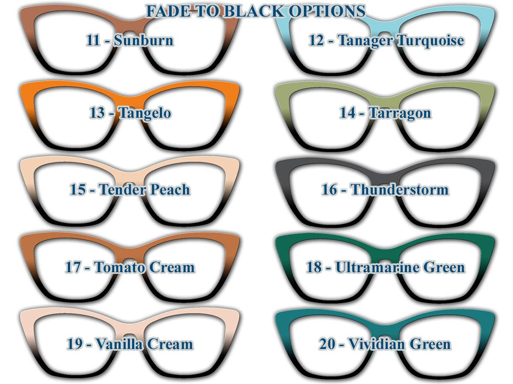 Solid Color Fades Topper Collection – 20 Bold & Fashionable Options + Choose Your Own with a Custom Hex Code! Pair Eyewear Compatible