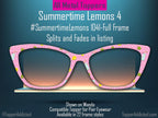 Summertime Lemons 4 Pink Topper compatible with Pair Eyewear | Lemonade Picnic on Pink Background Four Style Options plus customizing avail