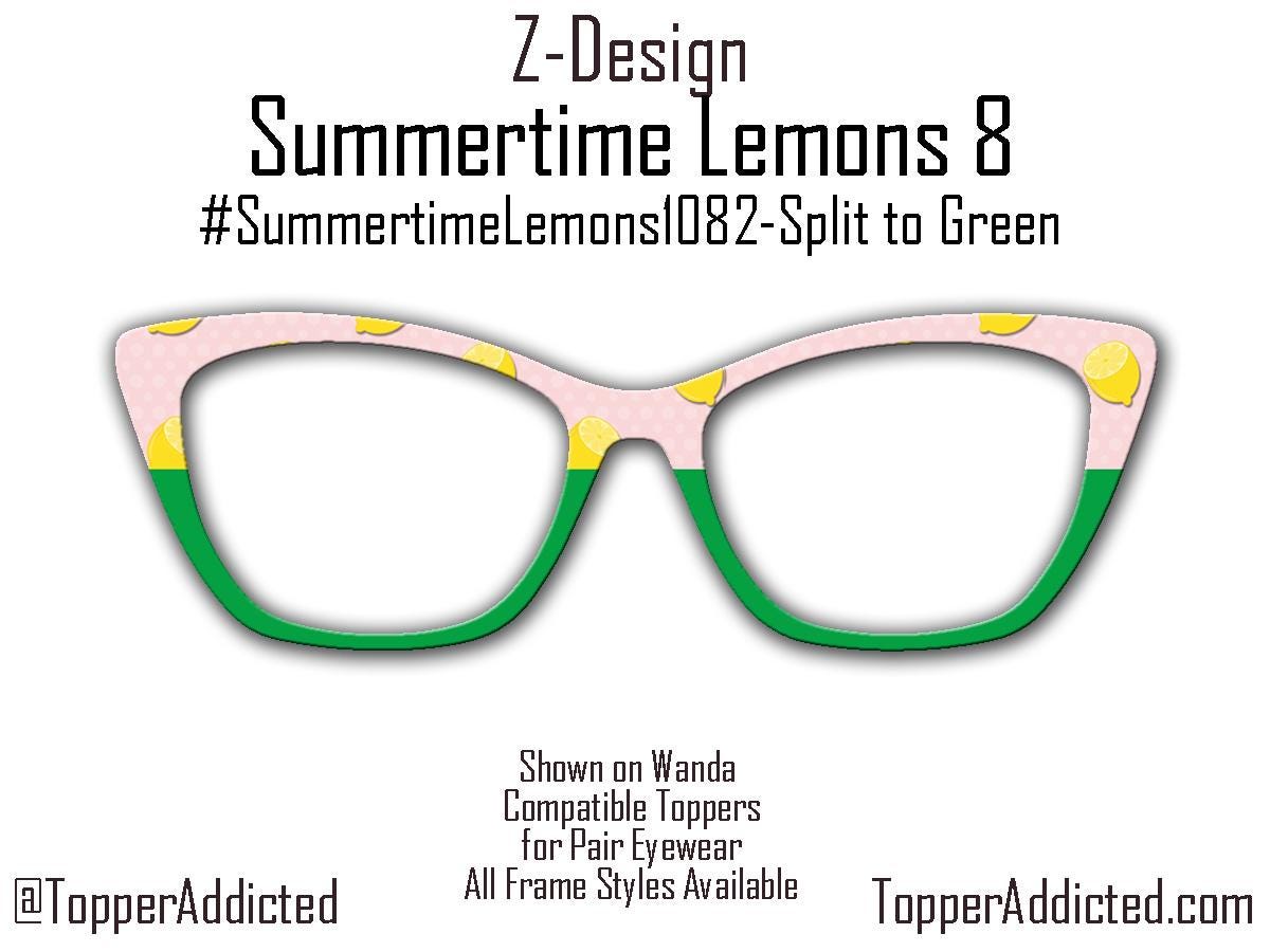 Summertime Lemons Pink and Watermelon Green for Pair Eyewear | Bold Summer Look for a Fresh outlook and a joyful topper for your glasses.