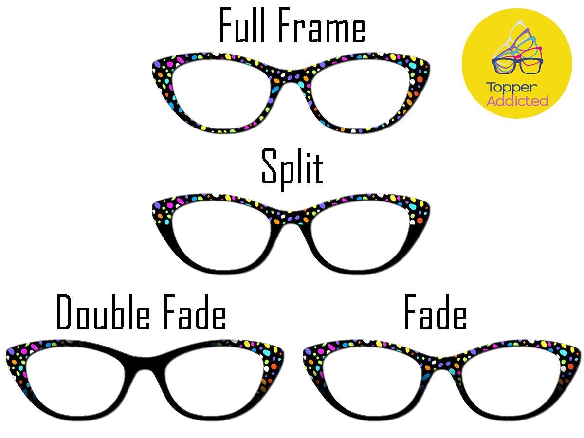 Colorful Dots, Colorful Polka dots are confetti on your face for Pair Eyewear Magnetic Glasses Toppers. Fast Shipping -beautiful bright look