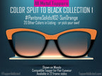 Solid Color Splits Topper Collection – 20 Bold & Fashionable Options + Choose Your Own with a Custom Hex Code! Pair Eyewear Compatible