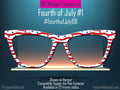 Wavy Glory – Patriotic Red, White & Blue Metal Magnetic Topper for Pair Eyewear - 4th of July Metal Topper