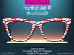 Wavy Glory – Patriotic Red, White & Blue Metal Magnetic Topper for Pair Eyewear - 4th of July Metal Topper