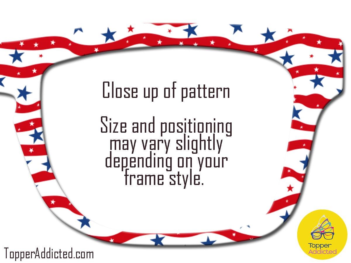 Wavy Glory – Patriotic Red, White & Blue Metal Magnetic Topper for Pair Eyewear - 4th of July Metal Topper