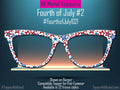 USA Star Parade – Multicolor Patriotic Star Metal Topper for Pair Eyewear- 4th of July Metal Topper - July4th Stars of Patriotism