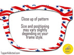 Freedom Waves – Wavy Flag-Inspired Patriotic Topper for Pair Eyewear- 4th of July Metal Topper Red, White and Blue - Ships FAST. Made in USA