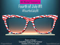 Freedom Waves – Wavy Flag-Inspired Patriotic Topper for Pair Eyewear- 4th of July Metal Topper Red, White and Blue - Ships FAST. Made in USA
