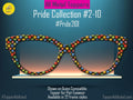 Hibiscus in Harmony - Pride 2-10 Magnetic Dark Floral Topper for Pair Eyewear - Ships FAST. Beautiful flowers on dark frame. Metal Toppers.