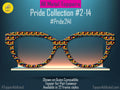 Love Pulse - Pride 2-14 Magnetic a heartbeat of rainbow hearts and waves on Black for Pair Eyewear - Ships FAST. Pride Month Topper