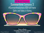 Summertime Lemons Pink Topper for Pair Eyewear | Lemon Print on Bold Pink Background All frame styles available with Fades available
