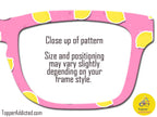 Summertime Lemons Pink Topper for Pair Eyewear | Lemon Print on Bold Pink Background All frame styles available with Fades available
