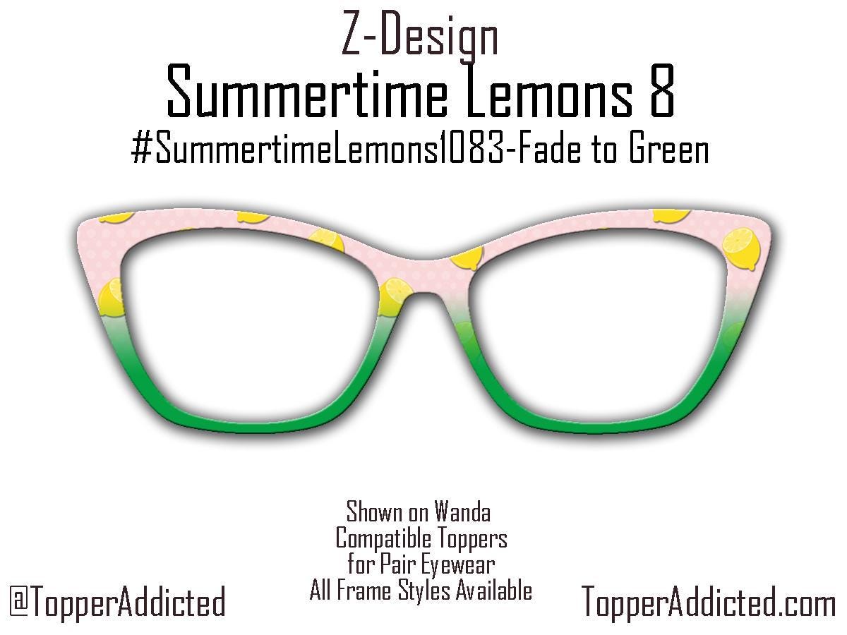 Summertime Lemons Pink and Watermelon Green for Pair Eyewear | Bold Summer Look for a Fresh outlook and a joyful topper for your glasses.