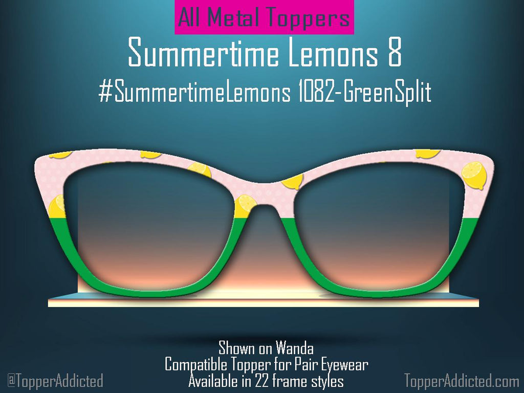 Summertime Lemons Pink and Watermelon Green for Pair Eyewear | Bold Summer Look for a Fresh outlook and a joyful topper for your glasses.