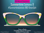 Summertime Lemons Pink and Watermelon Green for Pair Eyewear | Bold Summer Look for a Fresh outlook and a joyful topper for your glasses.