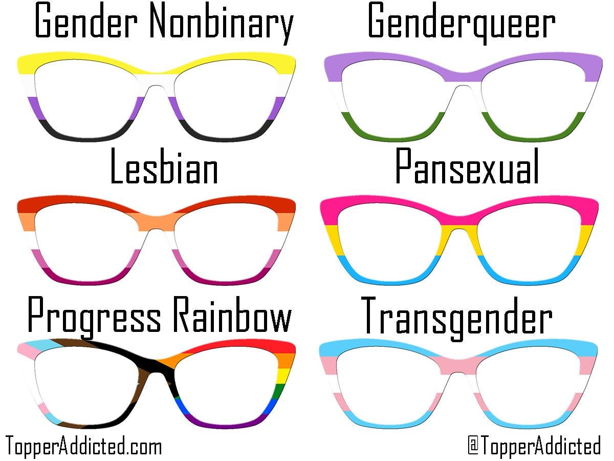 Pride Flag Toppers for Pair Eyewear | Metal Magnetic Fronts