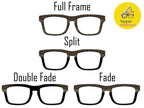 Metallic Gold and Black Glasses Topper #7 for Pair Eyewear – Magnetic Metal Topper Available in Full Frame, Split, Fade, or Double Fade