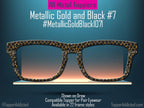 Metallic Gold and Black Glasses Topper #7 for Pair Eyewear – Magnetic Metal Topper Available in Full Frame, Split, Fade, or Double Fade