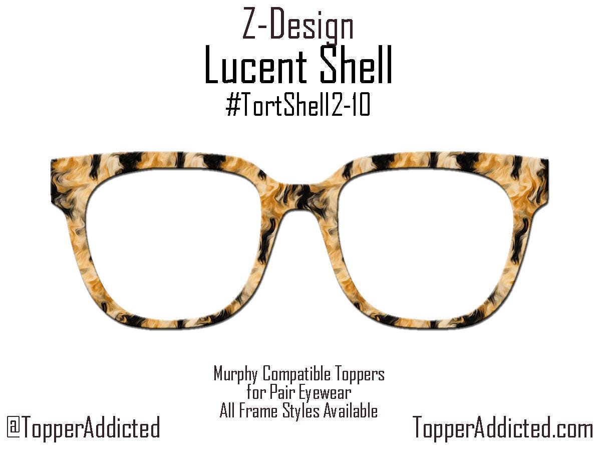 Lucent Shell - Tortoiseshell inspired magnetic toppers for pair eyewear. Fast Shipping - Top Quality Metal Toppers - fastest shipping!