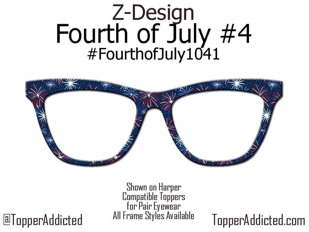 Fireworks Patriotic Topper for Pair Eyewear – 4th of July