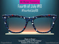 Cosmic Liberty – Stars & Streamers Patriotic Galaxy Topper for Pair Eyewear - 4th of July - America, USA - Ships FAST. Patriotic