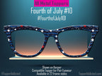 Cosmic Liberty – Stars & Streamers Patriotic Galaxy Topper for Pair Eyewear - 4th of July - America, USA - Ships FAST. Patriotic