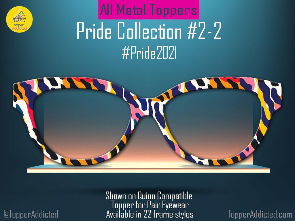 Dreamsicle Safari Pride 2-2 - Metal Pride Topper - Ships FAST. Pride Month LGBTQ Pride, Rainbow Animal Print, Stand out and stand up