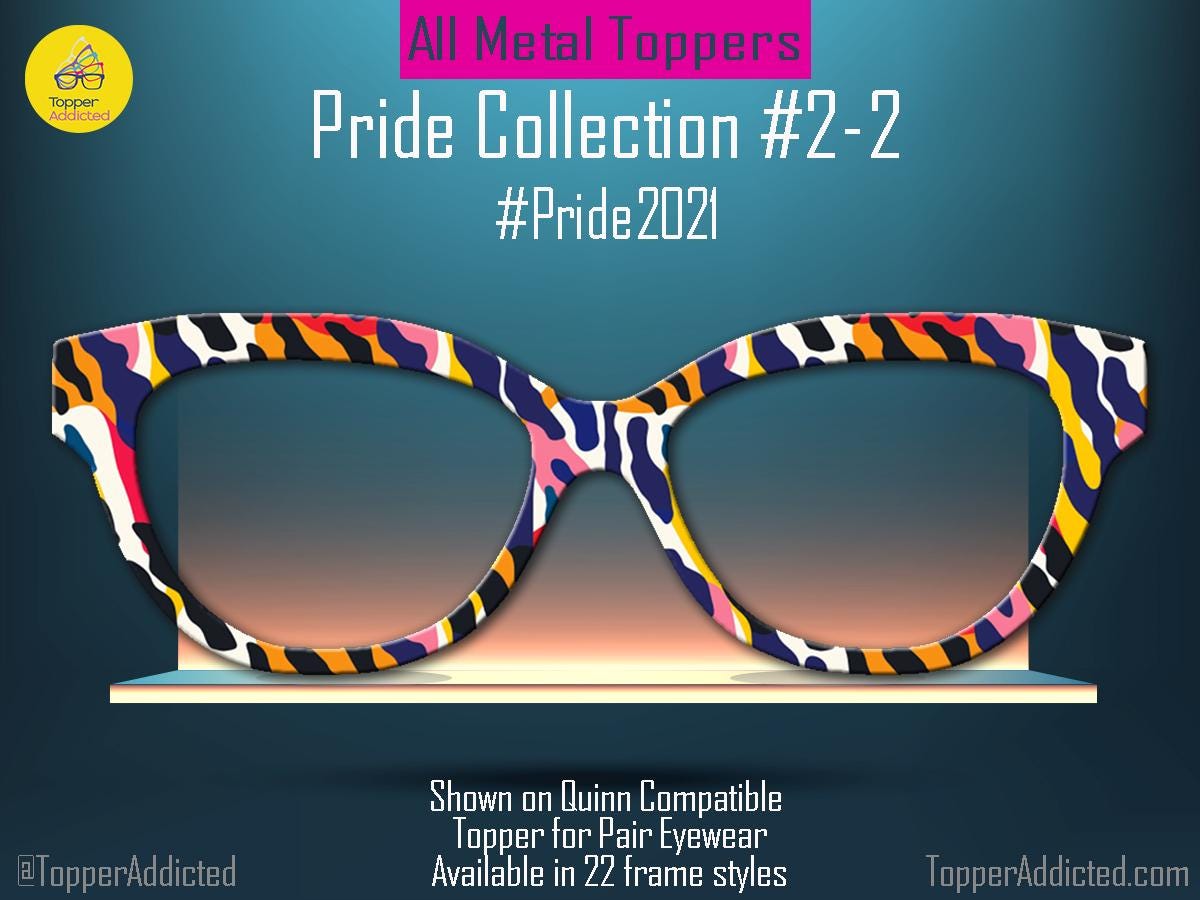 Dreamsicle Safari Pride 2-2 - Metal Pride Topper - Ships FAST. Pride Month LGBTQ Pride, Rainbow Animal Print, Stand out and stand up
