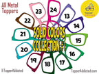 Solid Color Topper Collection – 20 Standard Colors + Choose Your Own with Custom Hex Code! Pair Eyewear Compatible. Fade or Split by request