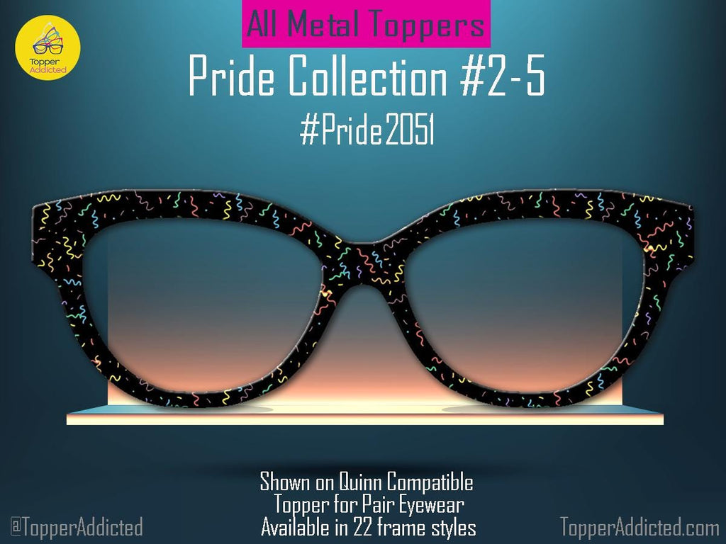 Confetti After Dark - Pride 2-5 - Magnetic Pride Topper - Ships FAST. Pride Month LGBTQ Pride, Rainbow Confetti
