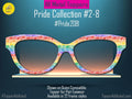 Rainbow Daisy Burst - Pride 2-8 - Magnetic Pride Floral Topper for Pair Eyewear - Ships FAST. Pride Month LGBTQ, Out and Loud, Pride Flowers