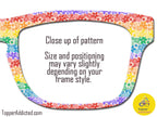 Rainbow Daisy Burst - Pride 2-8 - Magnetic Pride Floral Topper for Pair Eyewear - Ships FAST. Pride Month LGBTQ, Out and Loud, Pride Flowers