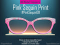 Pink Sequin Print Eyewear Topper – Metal Frame, Glittery Look
