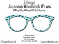 Japanese Woodblock Waves Magnetic Topper for Pair Eyewear | Ocean Wave Print in Full, Fade, or Double Fade | Fast Shipping & Amazing Quality