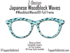 Japanese Woodblock Waves Magnetic Topper for Pair Eyewear | Ocean Wave Print in Full, Fade, or Double Fade | Fast Shipping & Amazing Quality