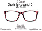 Pink Tortoiseshell Topper for Pair Eyewear - Classic Daily Wear vibes - Ships FAST. Classy Pink TortShell with a beautiful everyday look.