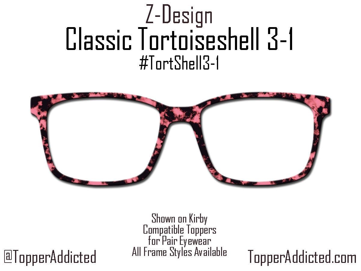 Pink Tortoiseshell Topper for Pair Eyewear - Classic Daily Wear vibes - Ships FAST. Classy Pink TortShell with a beautiful everyday look.