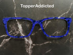 Blue Tortoiseshell Topper for Pair Eyewear - Classic Daily Wear Metal Topper -Ships FAST. Dark Blue TortShell with a stunning everyday look