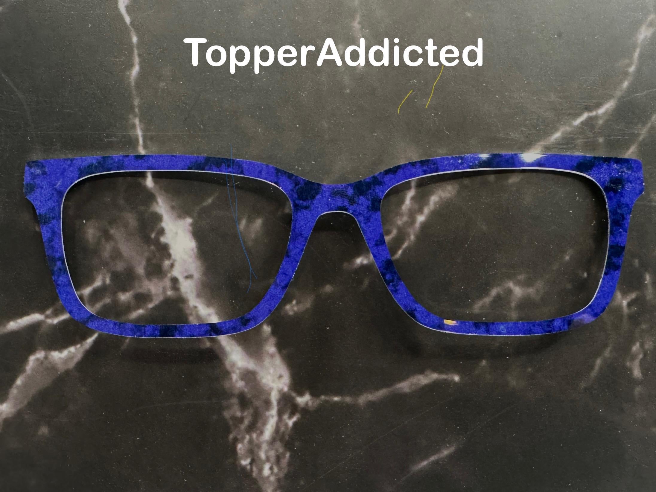 Blue Tortoiseshell Topper for Pair Eyewear - Classic Daily Wear Metal Topper -Ships FAST. Dark Blue TortShell with a stunning everyday look