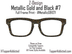 Metallic Gold and Black Glasses Topper #7 for Pair Eyewear – Magnetic Metal Topper Available in Full Frame, Split, Fade, or Double Fade