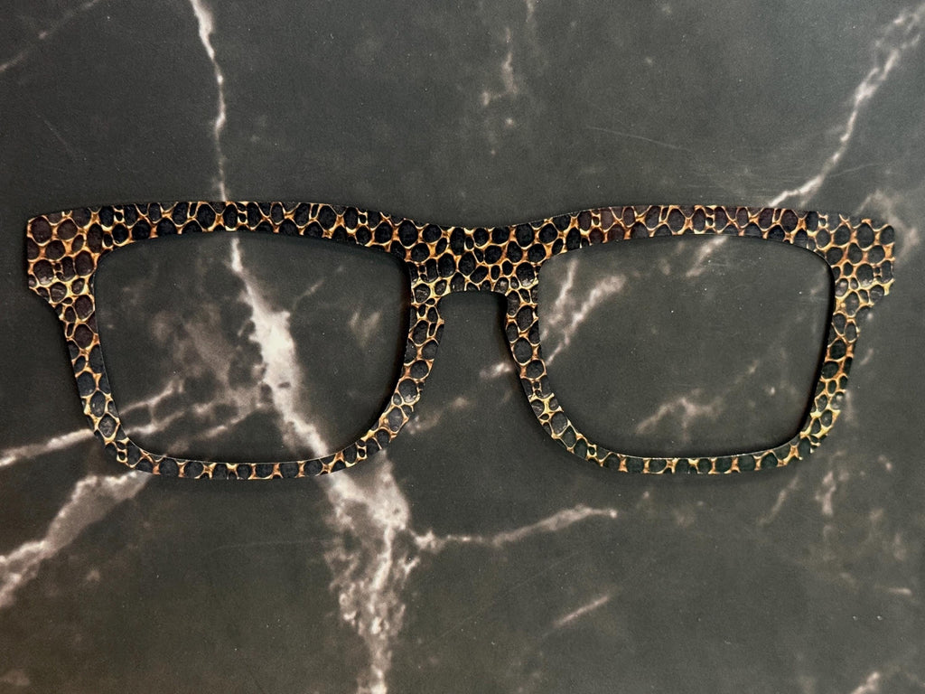 Metallic Gold and Black Glasses Topper #7 for Pair Eyewear – Magnetic Metal Topper Available in Full Frame, Split, Fade, or Double Fade