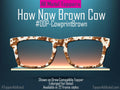 Brown Cowprint Metal Magnetic Toppers for Pair Eyewear – All Frame Styles - fastest shipping!